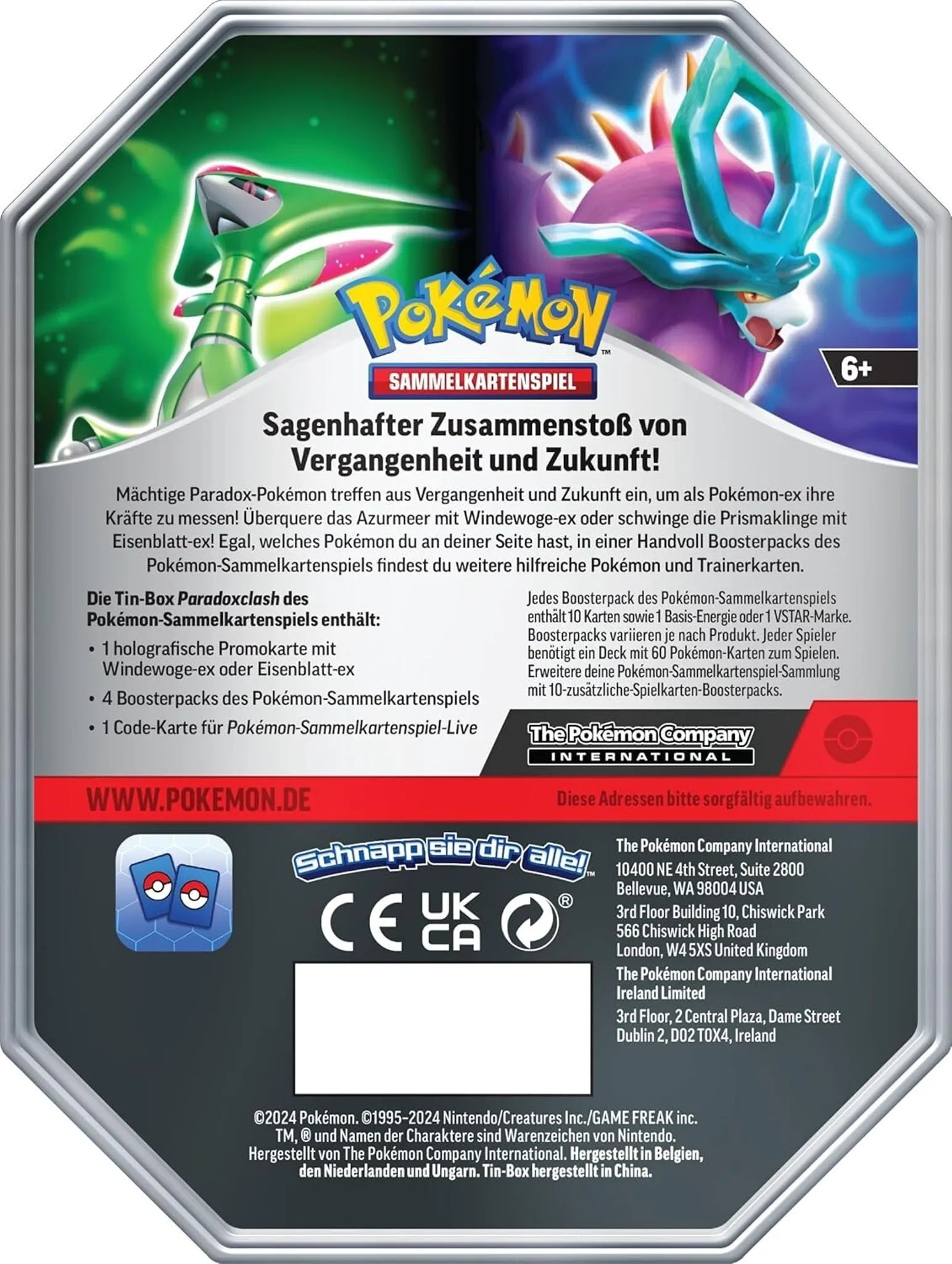 Pokémon Windewoge‑ex Tin‑Box - Deutsch