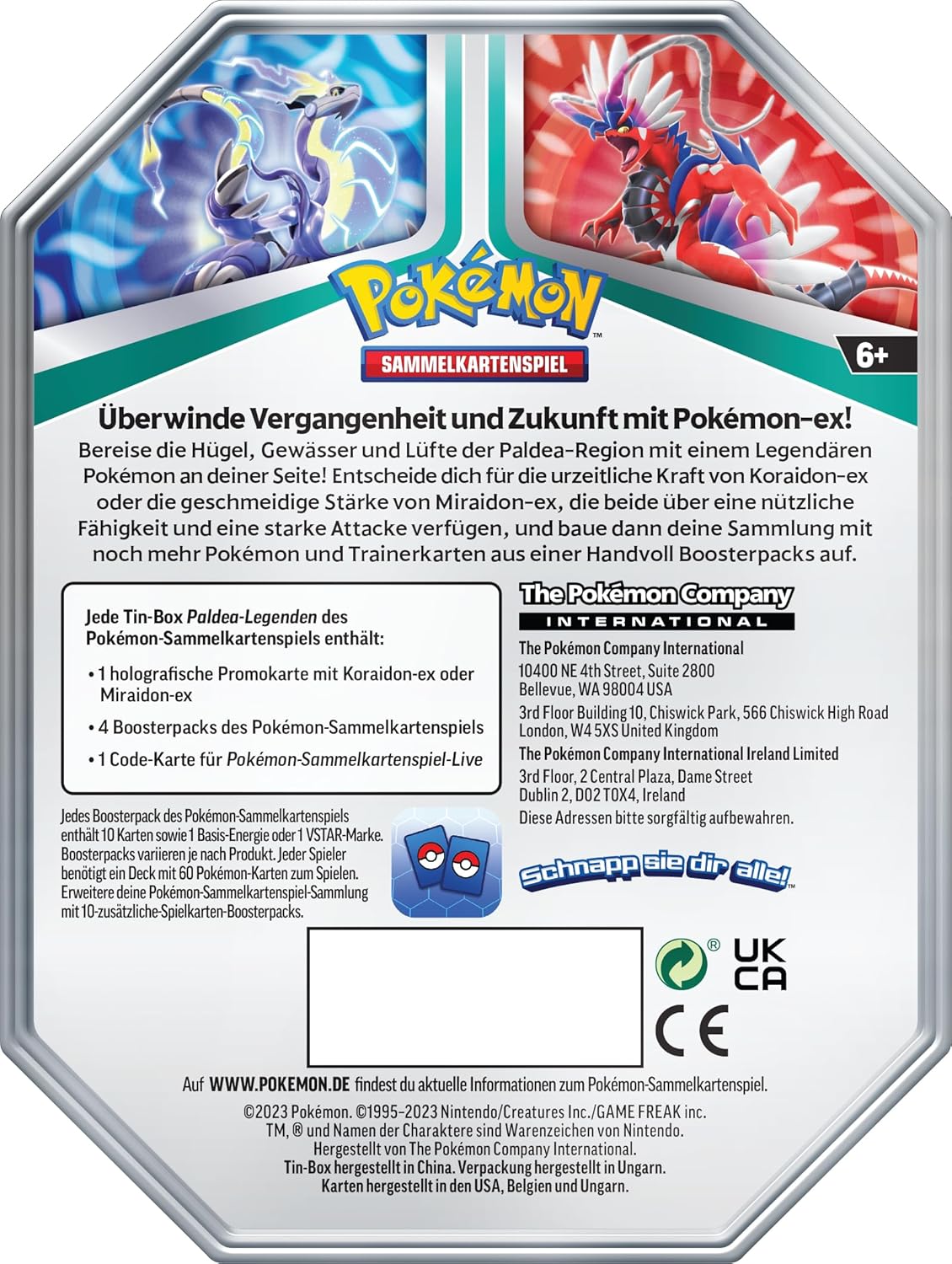 Tin Box #108 - Koraidon Ex