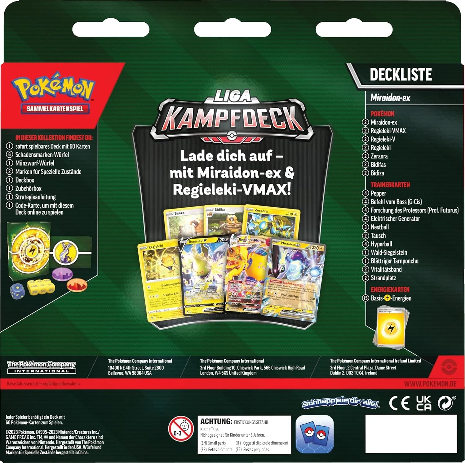 Pokémon Miraidon‑ex Liga‑Kampfdeck - Deutsch
