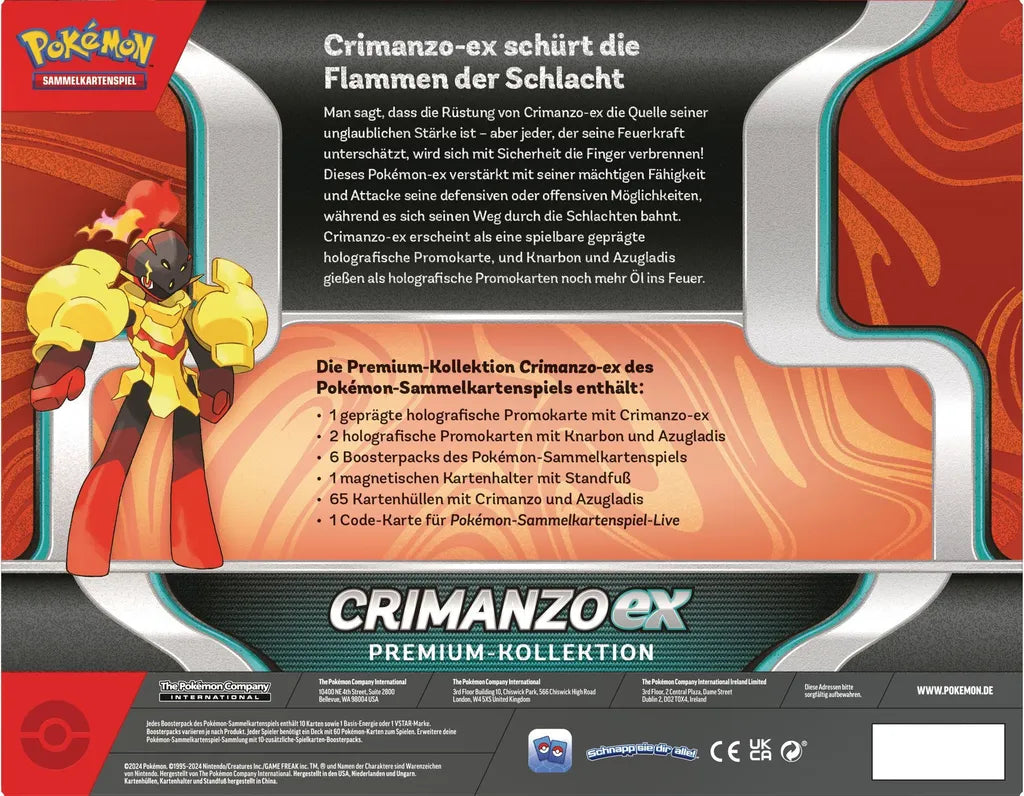 Pokémon Crimanzo‑ex Premium‑Kollektion - Deutsch