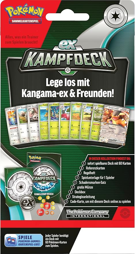 Pokémon Kangama‑ex ex‑Kampfdeck - Deutsch