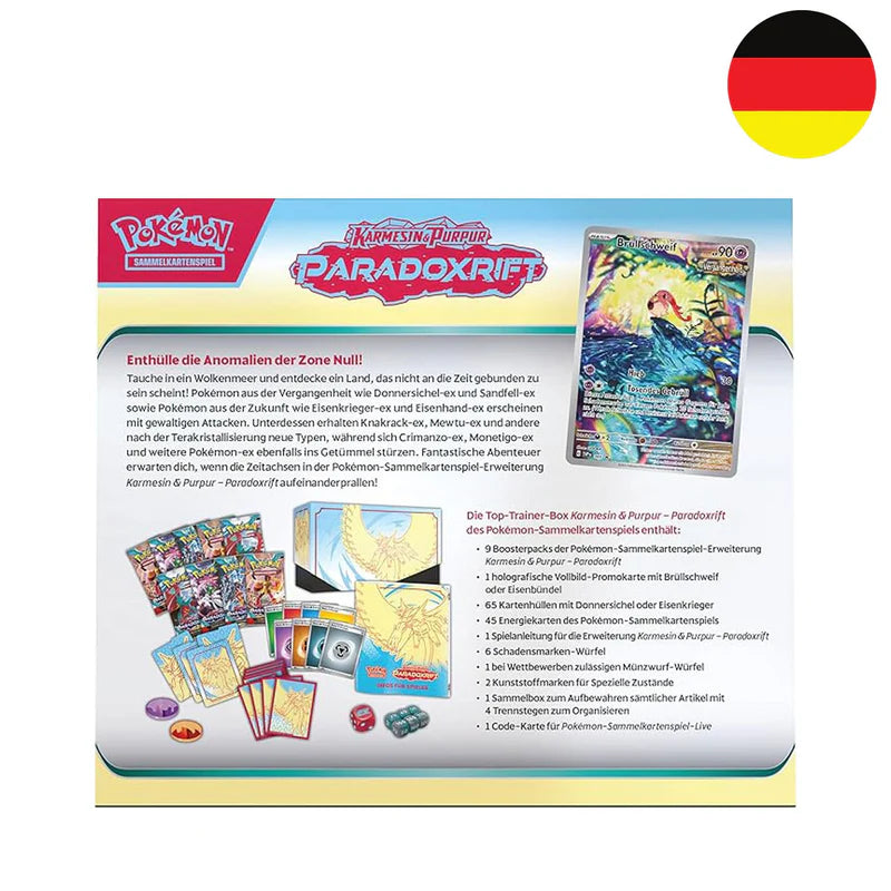 Pokémon Paradoxrift Donnersichel Top‑Trainer‑Box - Deutsch
