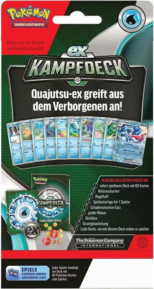 Pokémon Quajutsu‑ex ex‑Kampfdeck - Deutsch