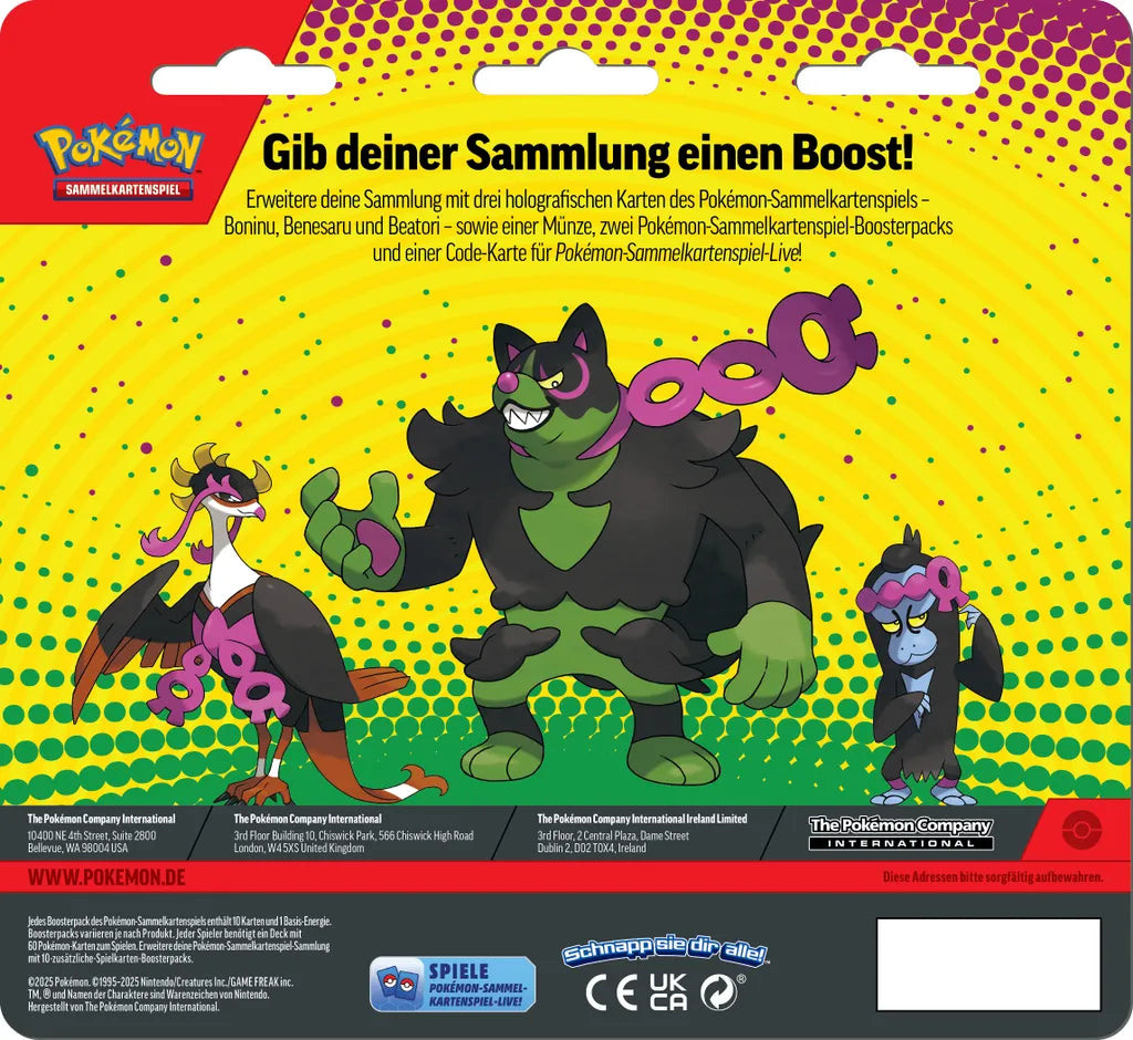 Pokémon Enhanced 2-Pack Blister Boninu Benesaru Beatori - Deutsch
