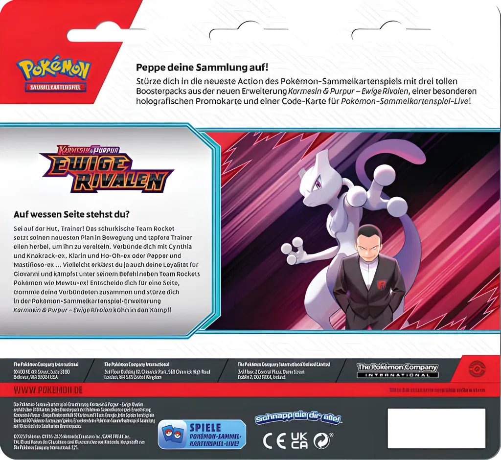 Pokémon Ewige Rivalen Drei-Boosterpack-Blister – Deutsch