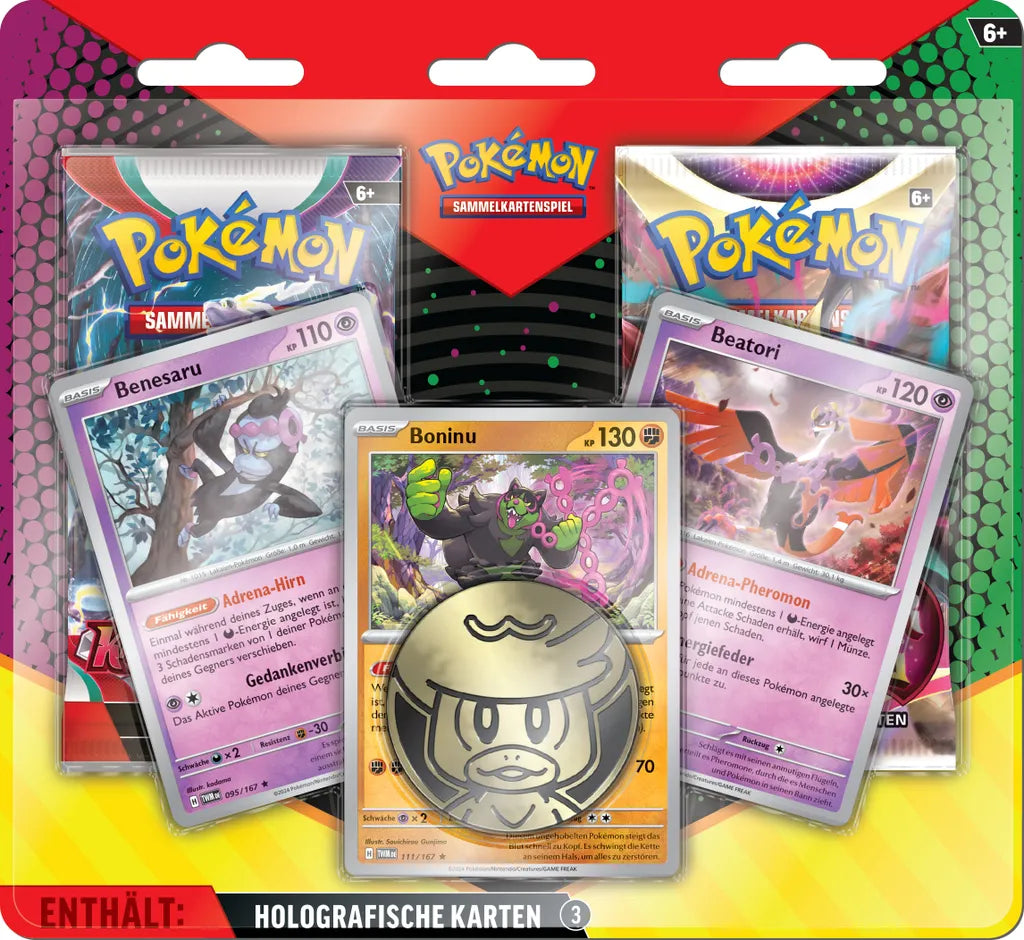Pokémon Enhanced 2-Pack Blister Boninu Benesaru Beatori - Deutsch
