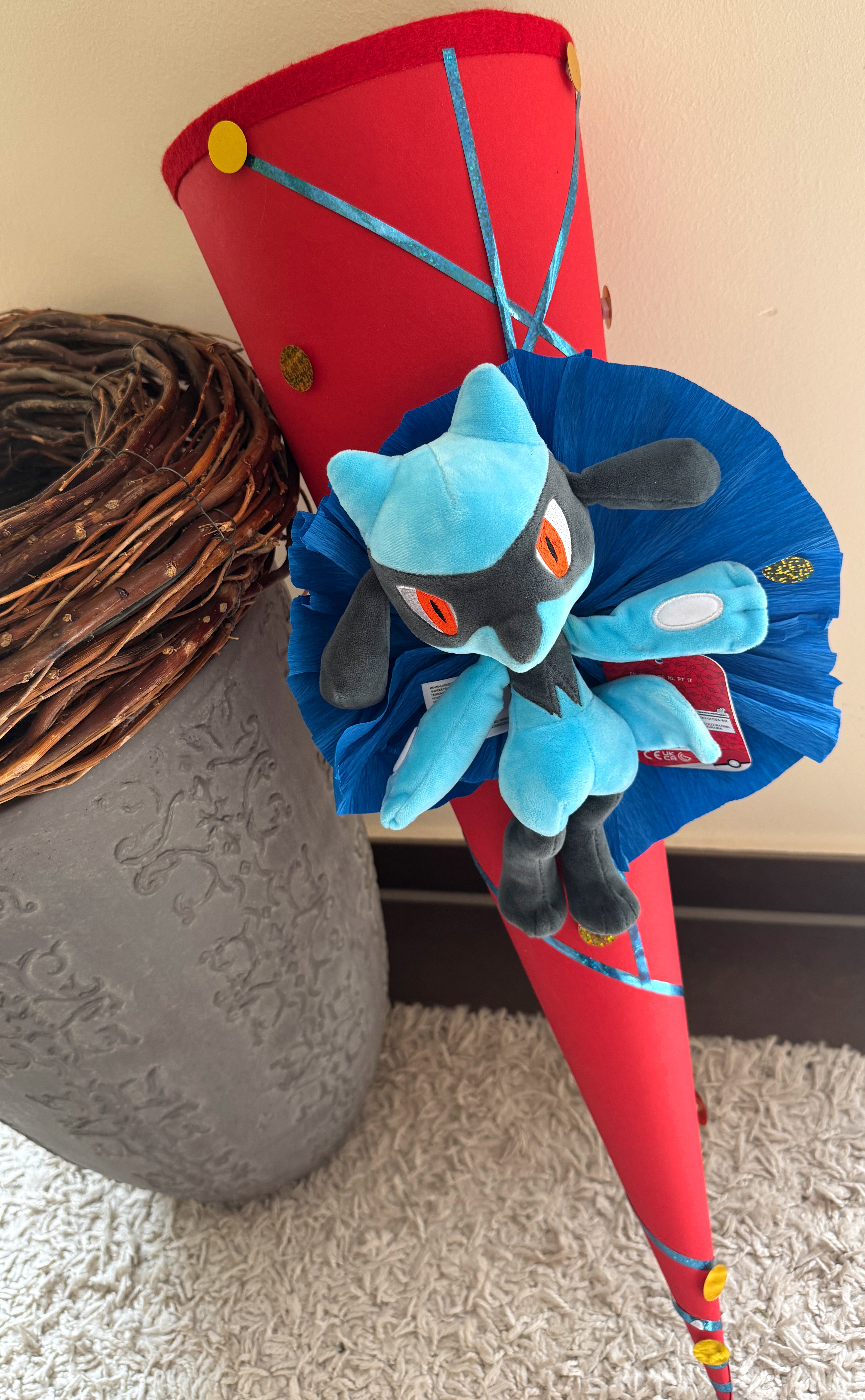 Pokémon Einschulungstüte mit Riolu (handgemacht & personalisierbar)