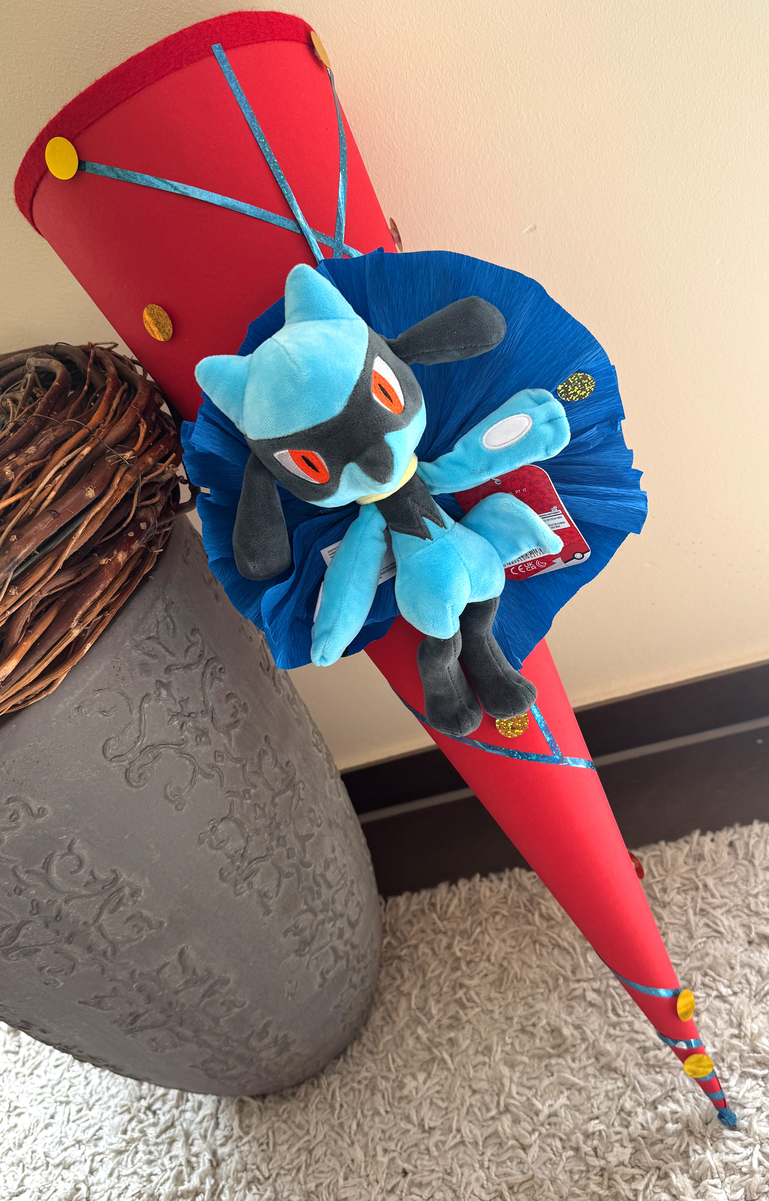 Pokémon Einschulungstüte mit Riolu (handgemacht & personalisierbar)
