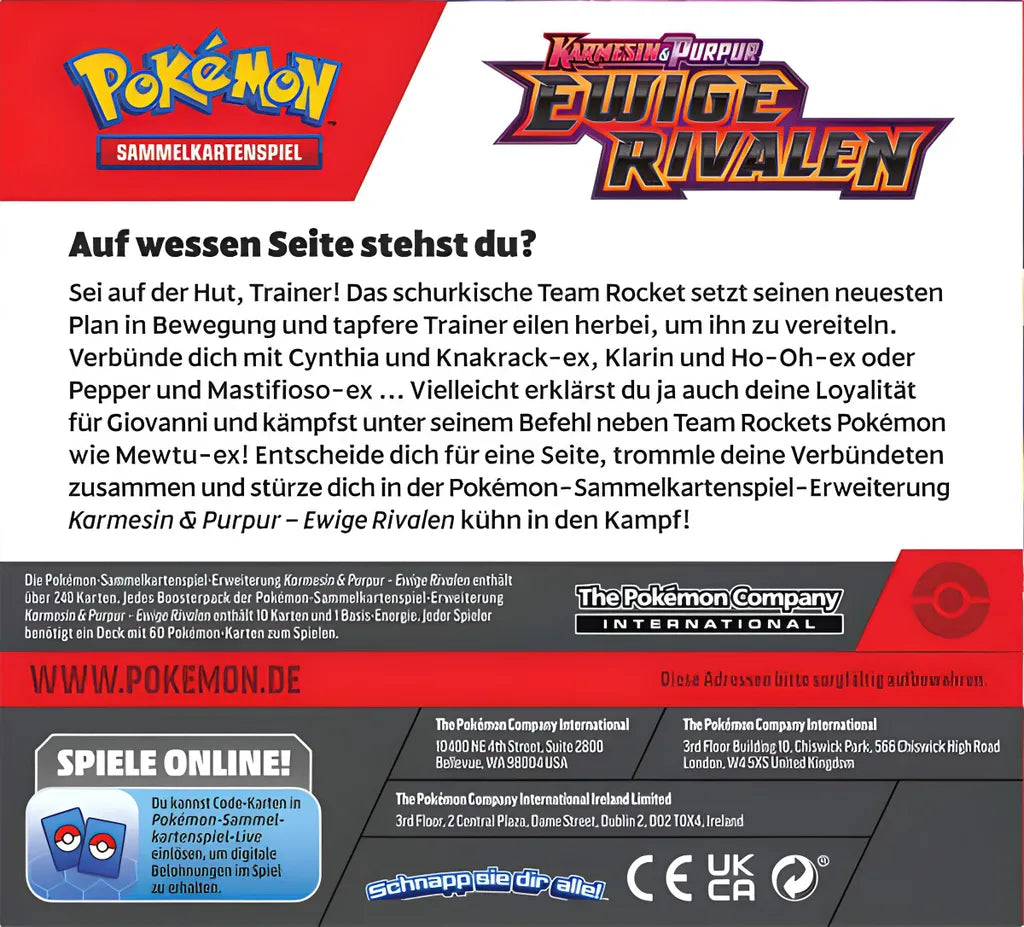 Pokémon Karmesin & Purpur – Ewige Rivalen Display (36 Boosterpacks) – Deutsch