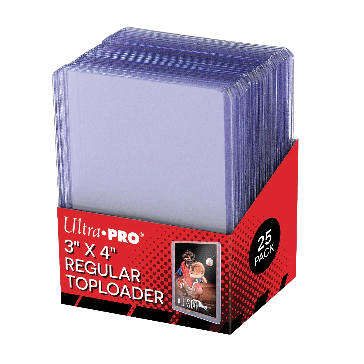 Ultra Pro Regular Toploader 3" × 4" – 25er Pack