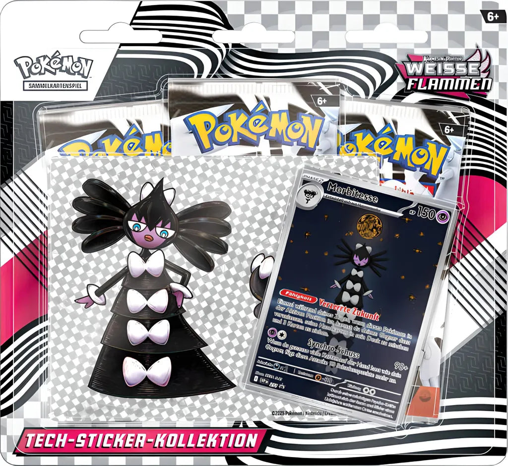 Pokémon Tech-Sticker-Kollektion Weiße Flammen Morbitesse – Deutsch