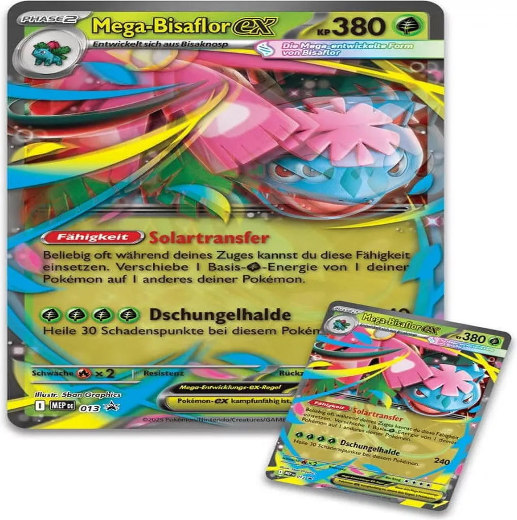 Pokémon Premium-Kollektion Mega-Bisaflor-ex (Deutsch) – 8 Booster, Promo & Jumbo-Karte.