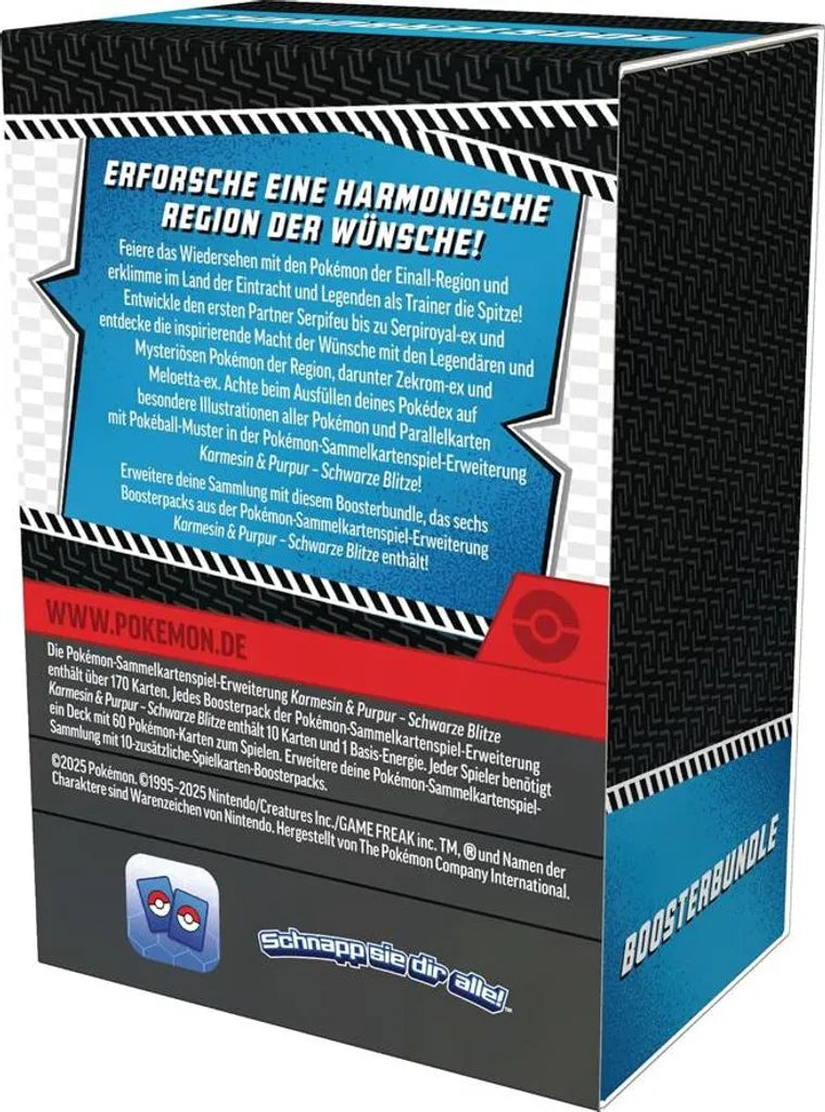 Pokémon Schwarze Blitze Boosterbundle (6 Boosterpacks) – Deutsch