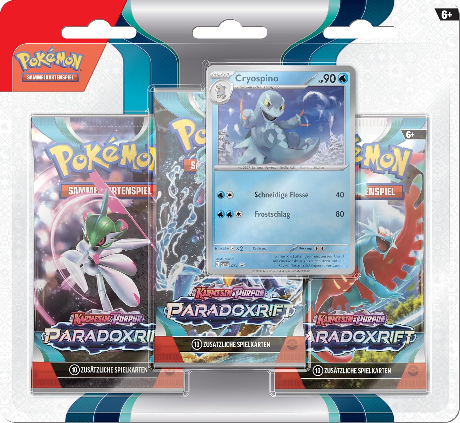 Pokémon Karmesin & Purpur – Paradoxrift 3-Pack Blister – Cryospino (Deutsch)
