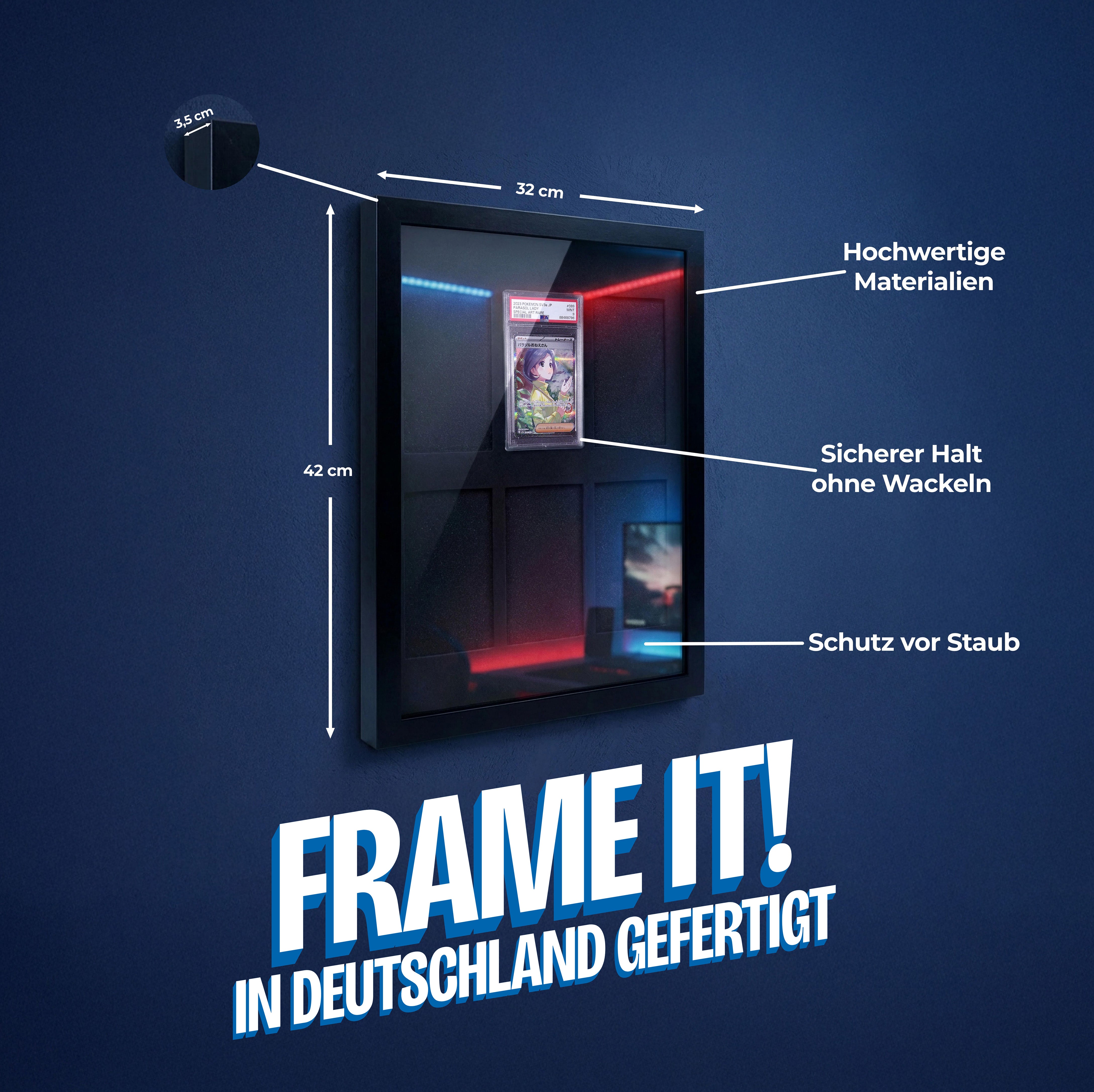 The Collectors Frame – PSA Graded Card Rahmen für 6 Slabs