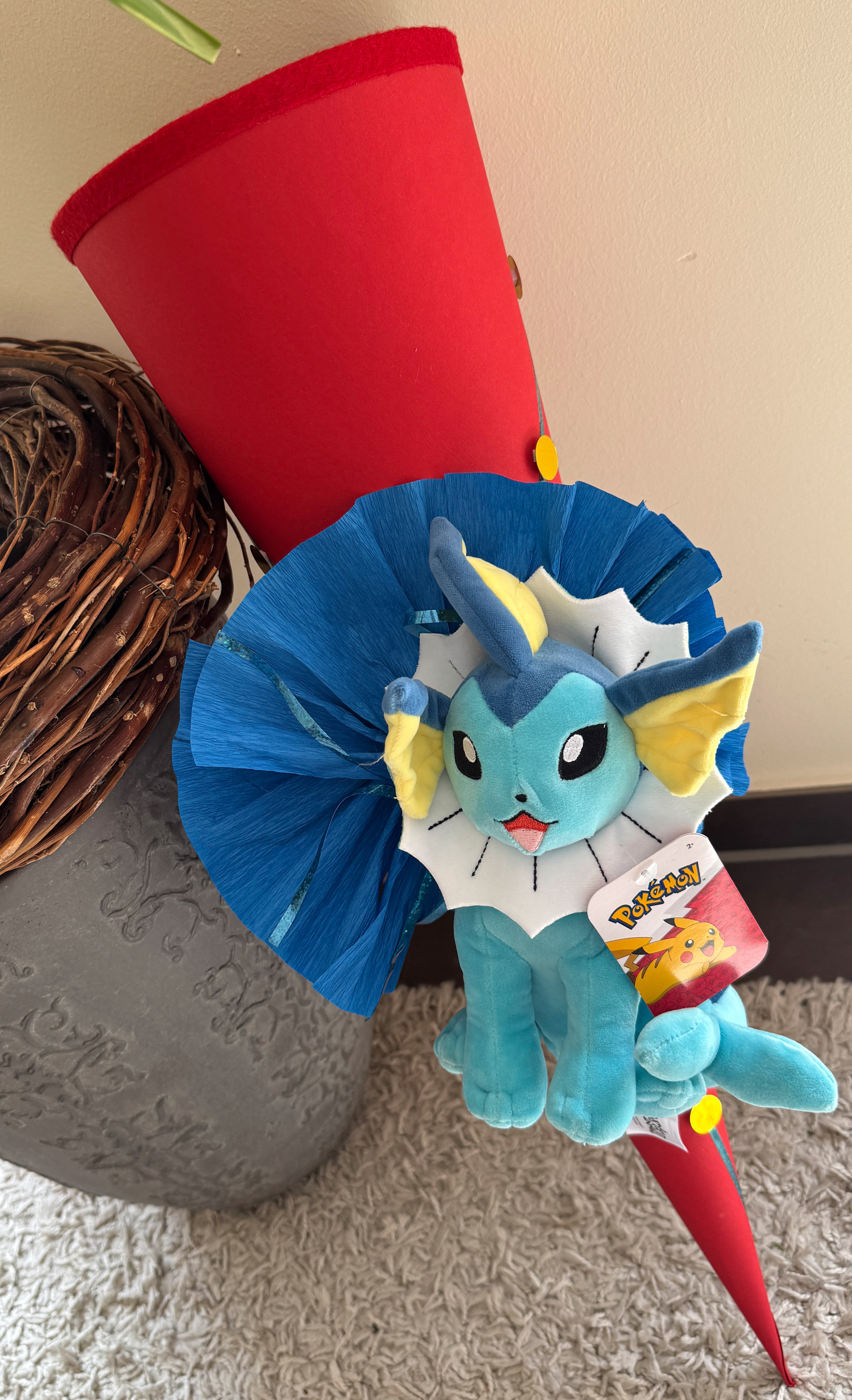 Pokémon Einschulungstüte mit Aquana (handgemacht & personalisierbar)