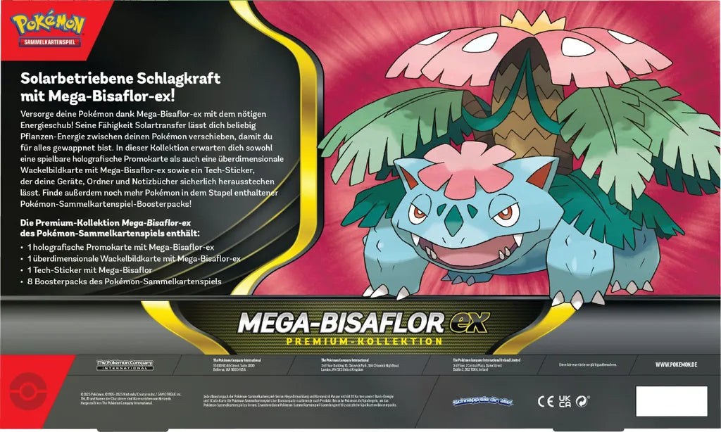 Pokémon Premium-Kollektion Mega-Bisaflor-ex (Deutsch) – 8 Booster, Promo & Jumbo-Karte.